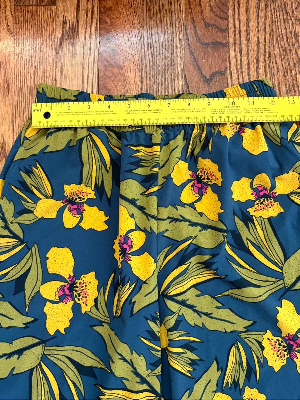 Toad&Co Sunkissed Wide Leg Pants Tropical Floral Blue Cropped Small - Picture 8 of 11